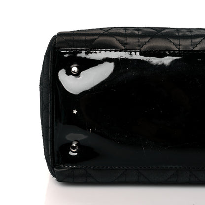 Christian Dior Coated Canvas Patent Cannage Medium Lady Dior Black 11 of 13