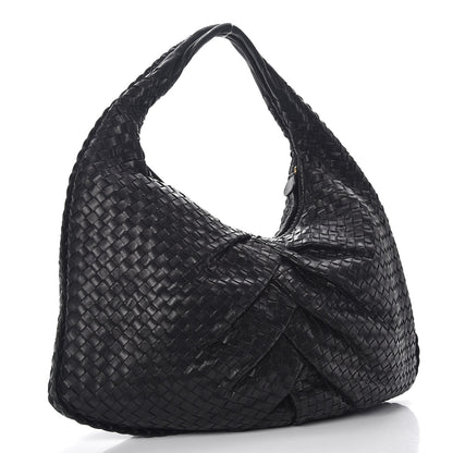 Bottega Veneta Nappa Intrecciato Pleated Large Veneta Hobo Black 3 of 13