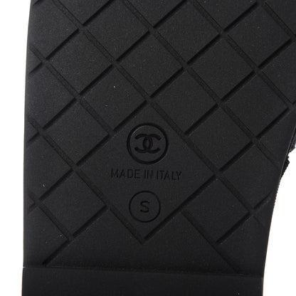 Chanel Tweed CC Flat Mules S Black 8 of 10