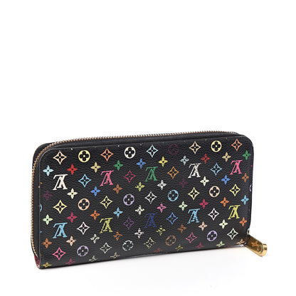 Louis Vuitton Monogram Multicolor Zippy Wallet Black Grenade 2 of 9