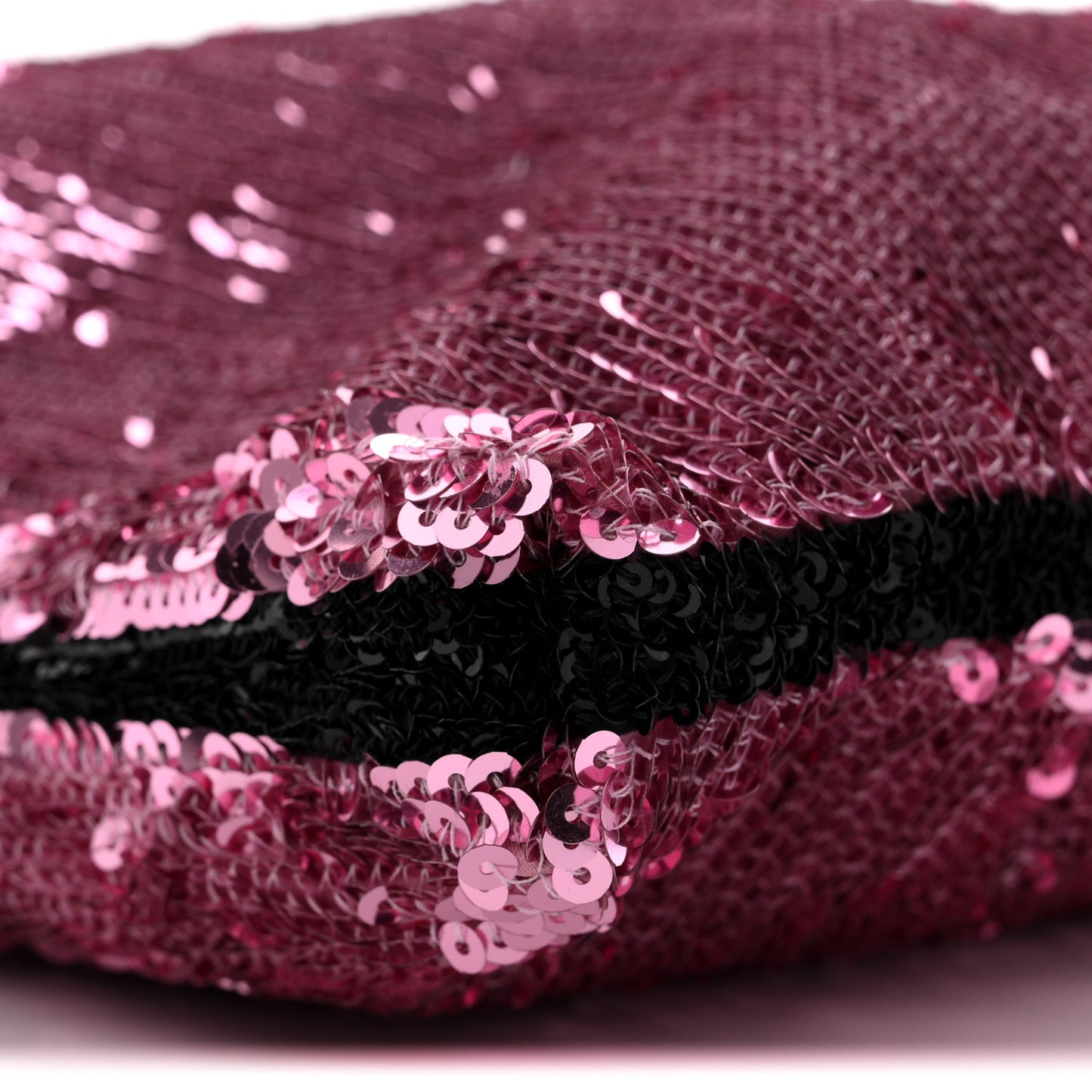 Sequin Logo Shopping Tote Pink Black