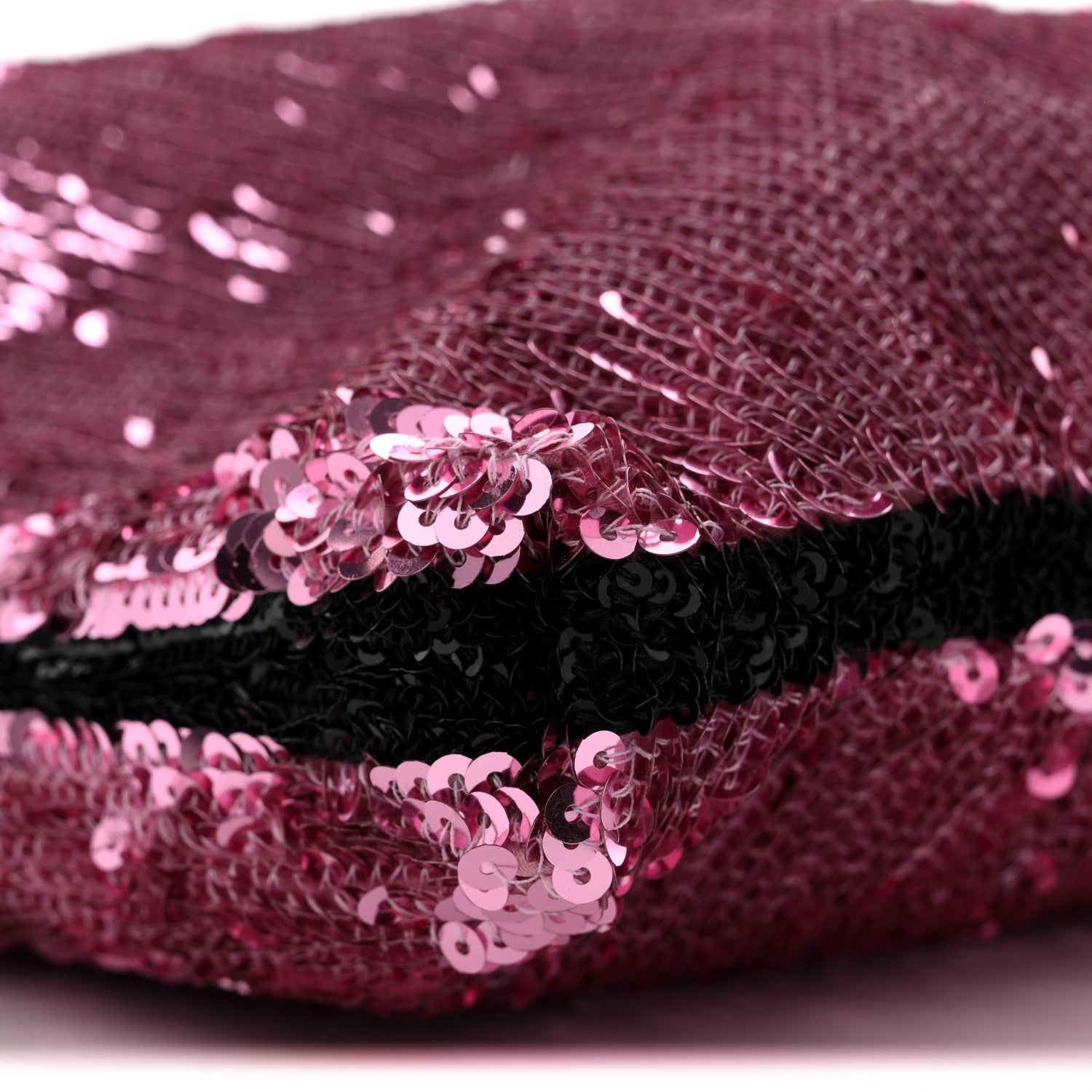 Chanel Sequin Logo Shopping Tote Pink Black 11 of 12