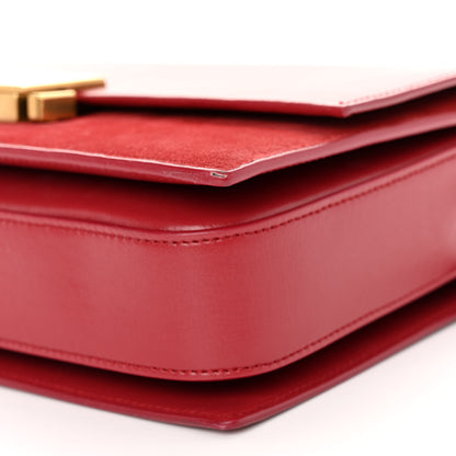 Saint Laurent Smooth Calfskin Suede Medium Bellechasse Red 10 of 12