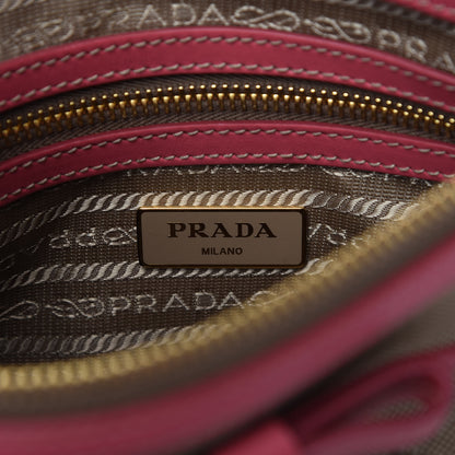 Prada Jacquard Logo Flat Crossbody Bag Corda Peonia 8 of 9