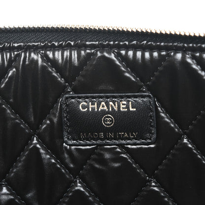 Chanel Calfskin Quilted Tassel CC Cosmetic Case Black 6 of 8