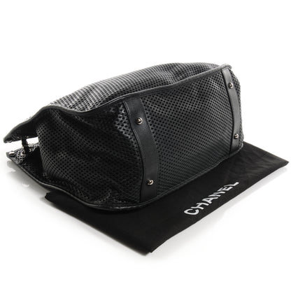 Chanel Calfskin Perforated Up In The Air Tote Black 4 of 9