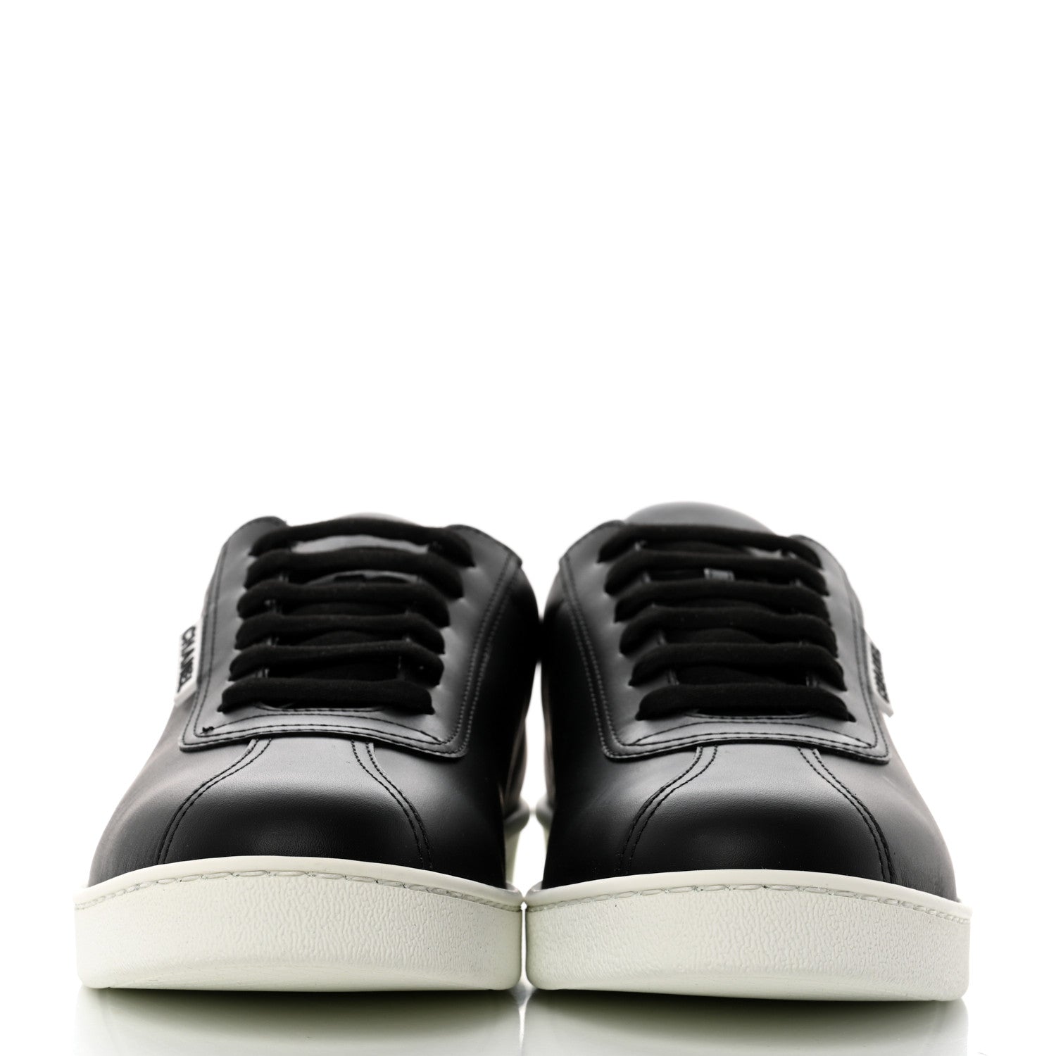 Chanel Calfskin Mens CC Sneakers 43 Black 2 of 9