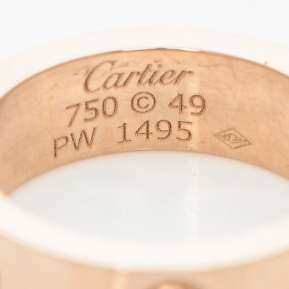 Cartier 18K Pink Gold Pink Sapphire 5.5mm LOVE Ring 49 4.75 3 of 4