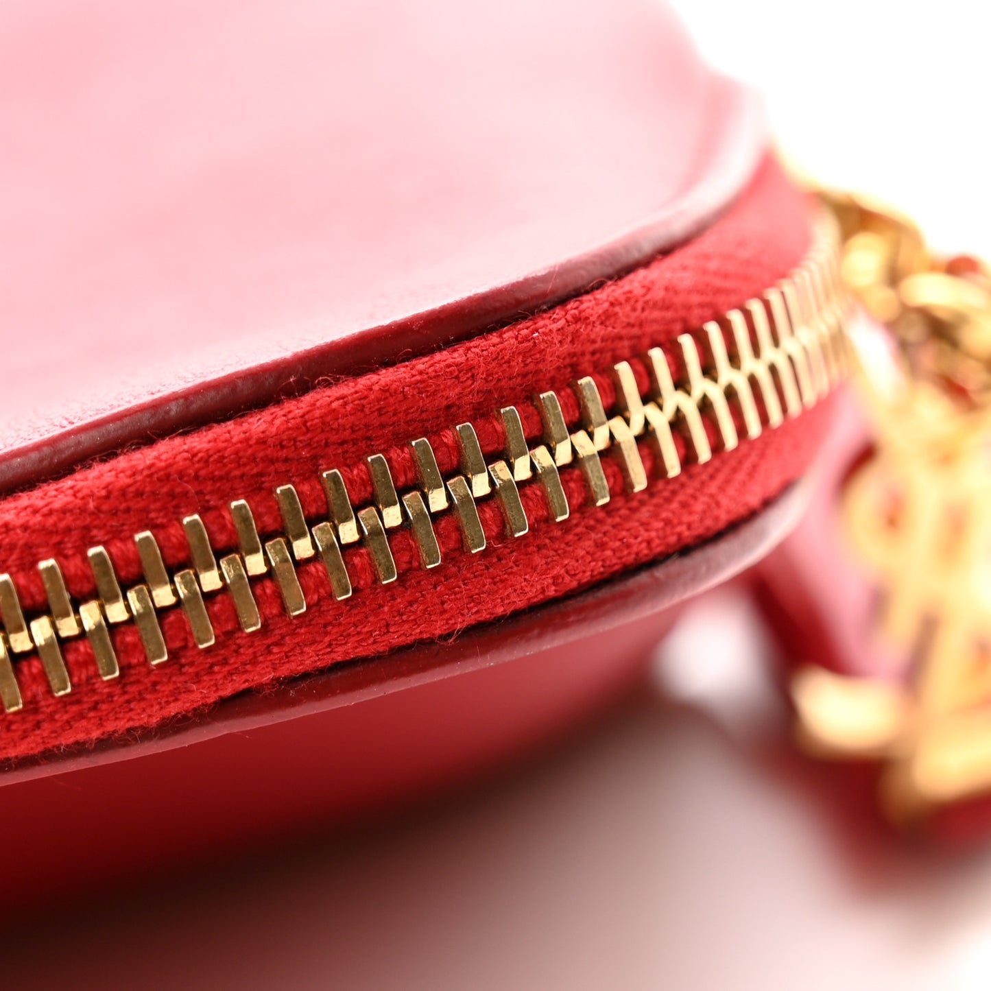 Calfskin Cosmetic Case New Red
