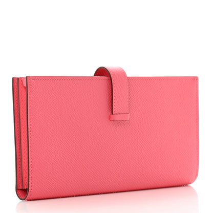 Hermes Epsom Bearn Gusset Wallet Rose Extreme 3 of 8
