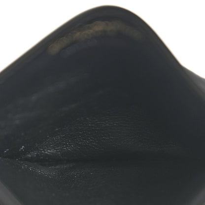 Saint Laurent Grain De Poudre Matelasse Chevron Monogram Credit Card Case Black 5 of 10