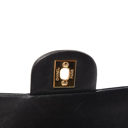 Chanel Lambskin Quilted Medium Double Flap Black 10 of 11