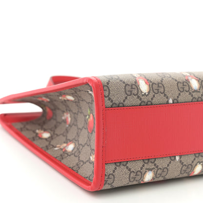 Gucci X Peter Rabbit GG Supreme Monogram Rabbit Apple Childrens Tote Beige Ebony Multicolor Bright Hibiscus 10 of 11
