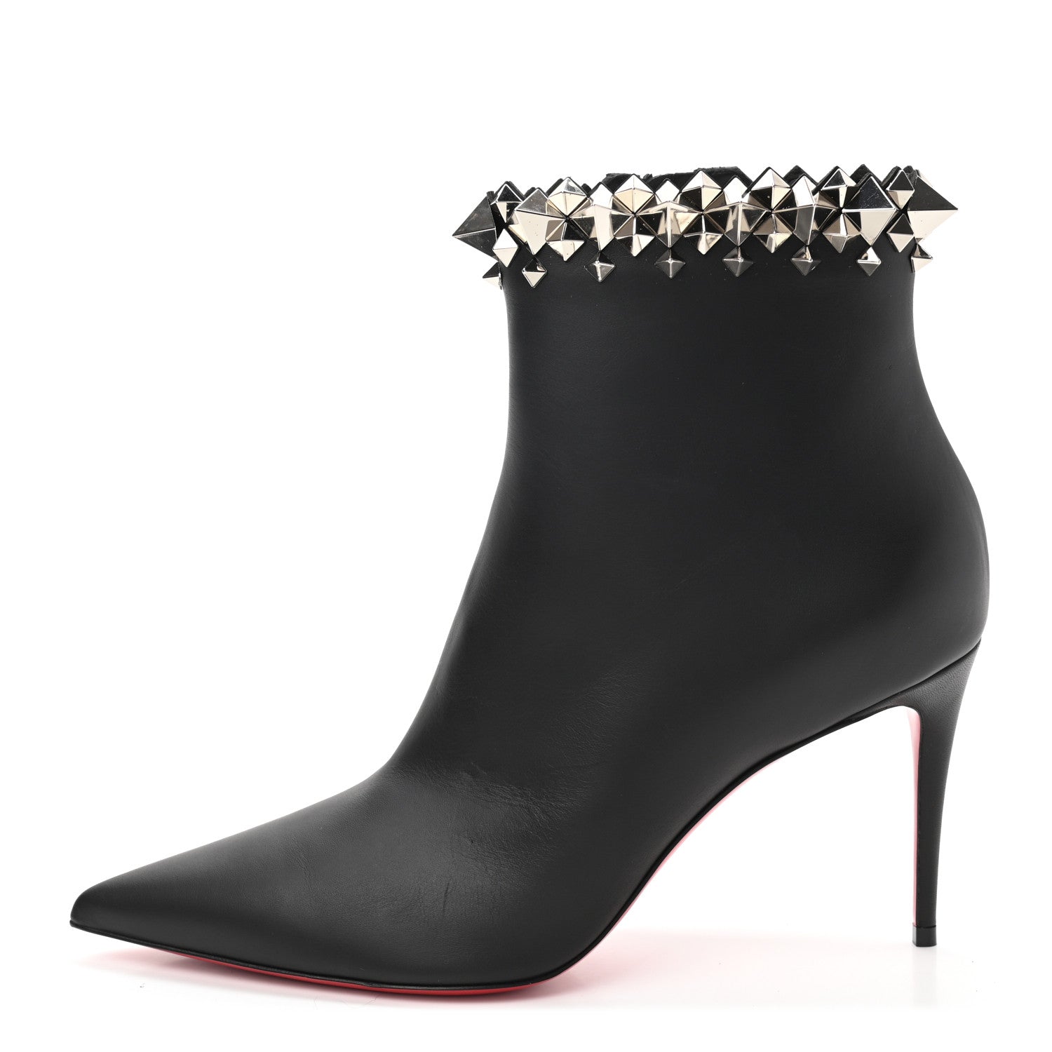 Christian Louboutin Calfskin Firmamma 85 Booties 40 Black Silver 1 of 7