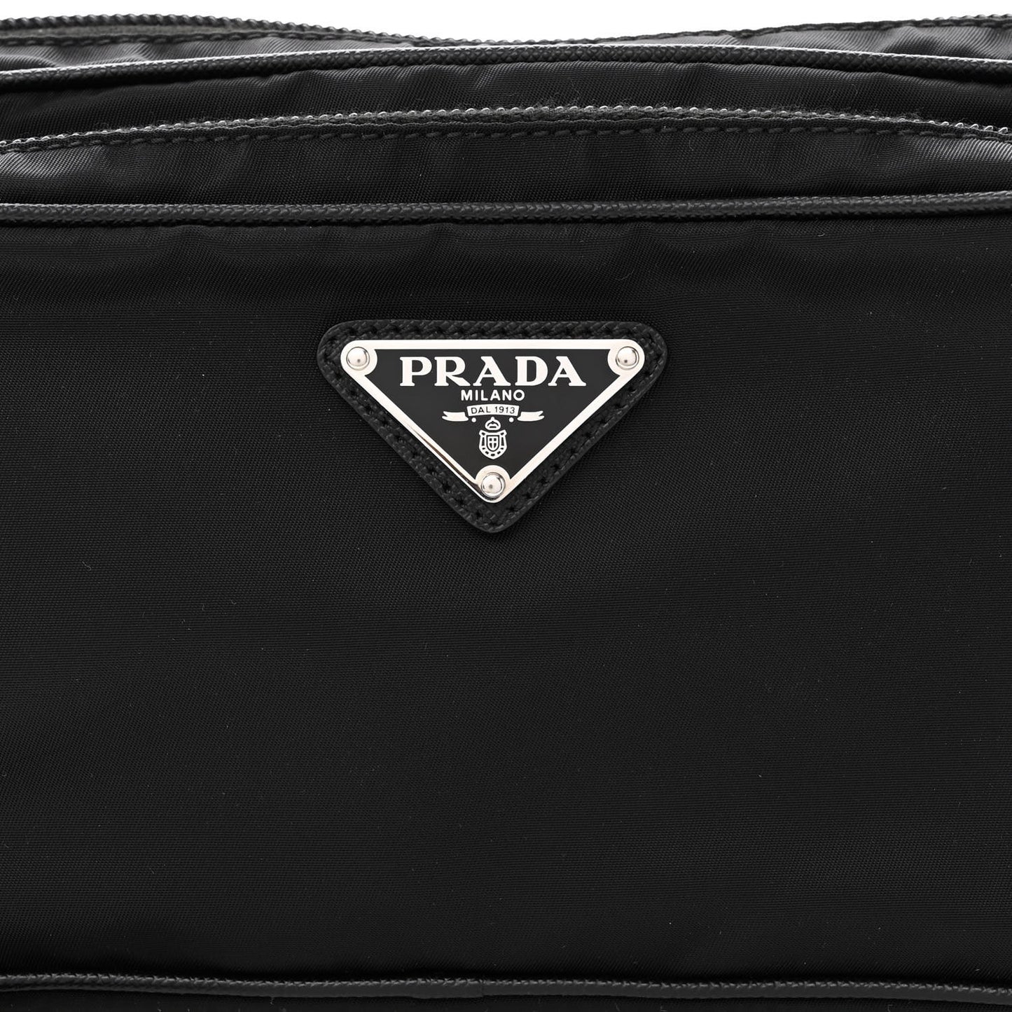 Tessuto Nylon Saffiano Belt Bag Black