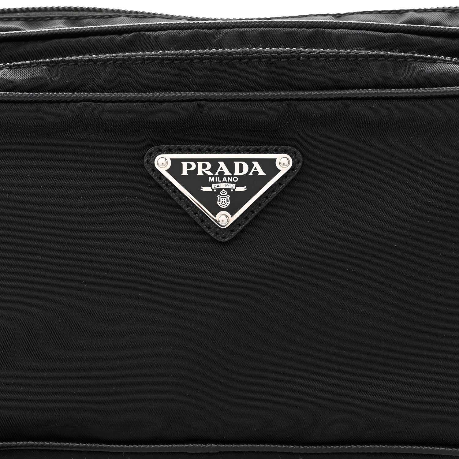 Prada Tessuto Nylon Saffiano Belt Bag Black 10 of 12