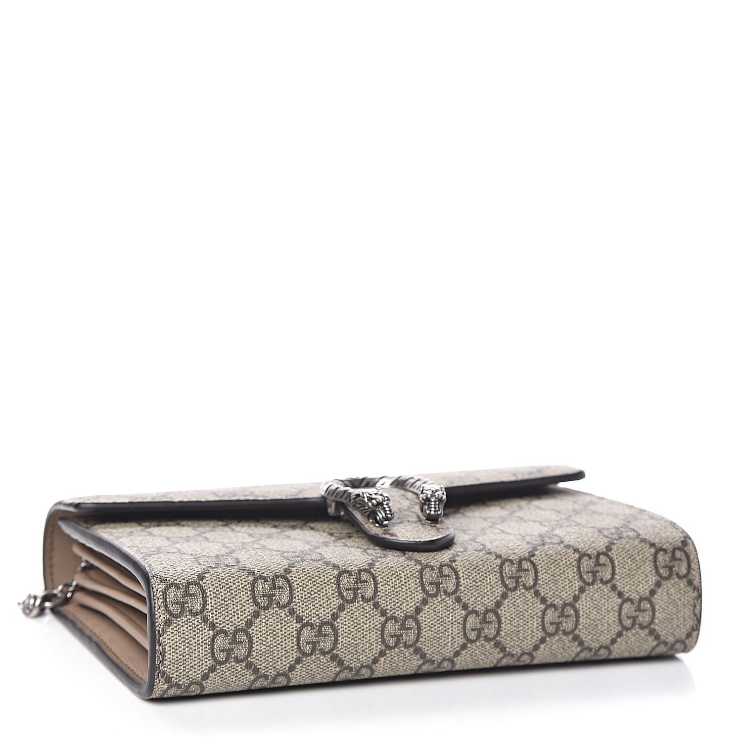 Gucci GG Supreme Monogram Mini Dionysus Chain Wallet Beige Taupe 4 of 11