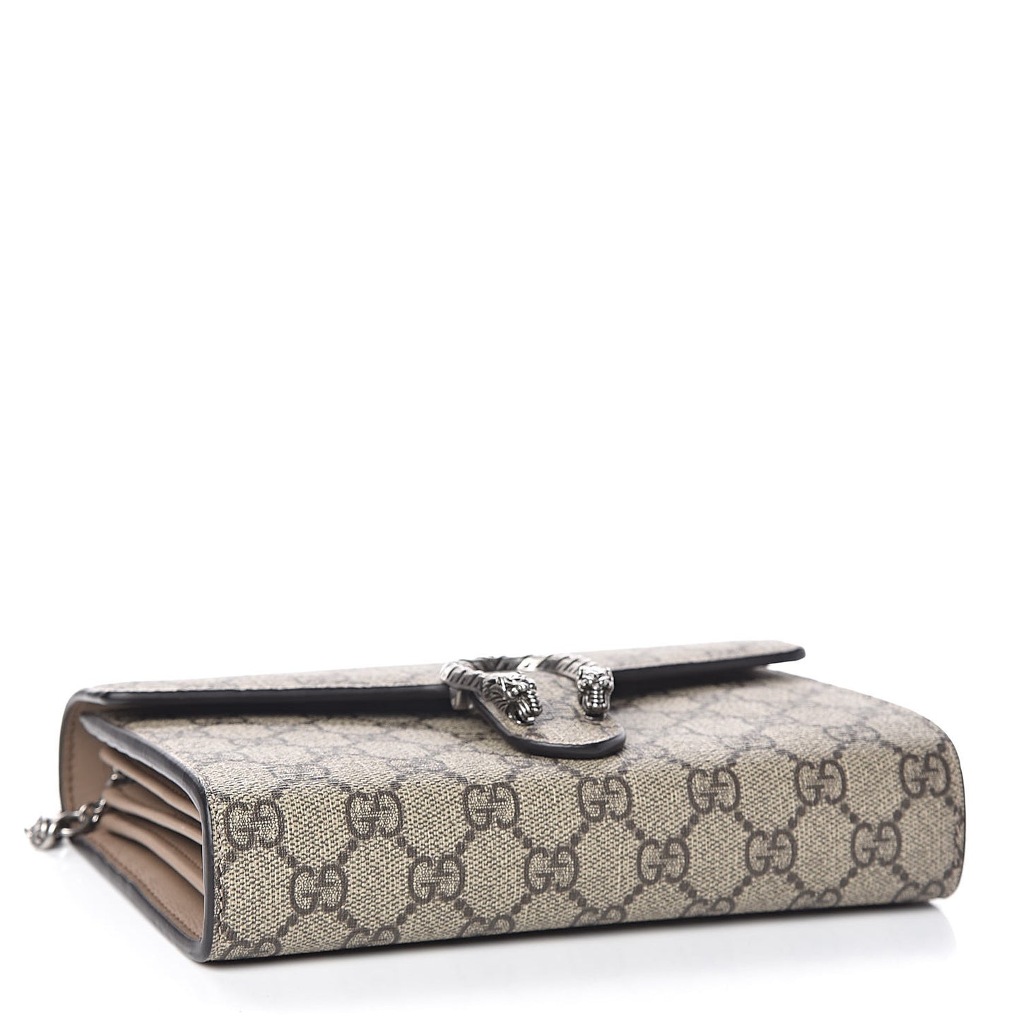 GG Supreme Monogram Mini Dionysus Chain Wallet Beige Taupe