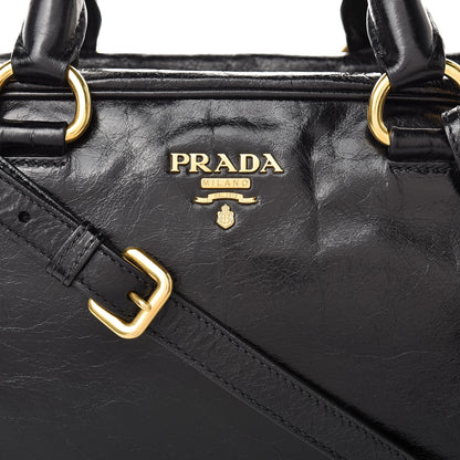 Prada Vitello Shine Bauletto Black 10 of 14