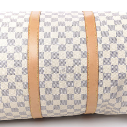 Louis Vuitton Damier Azur Keepall Bandouliere 55 10 of 13