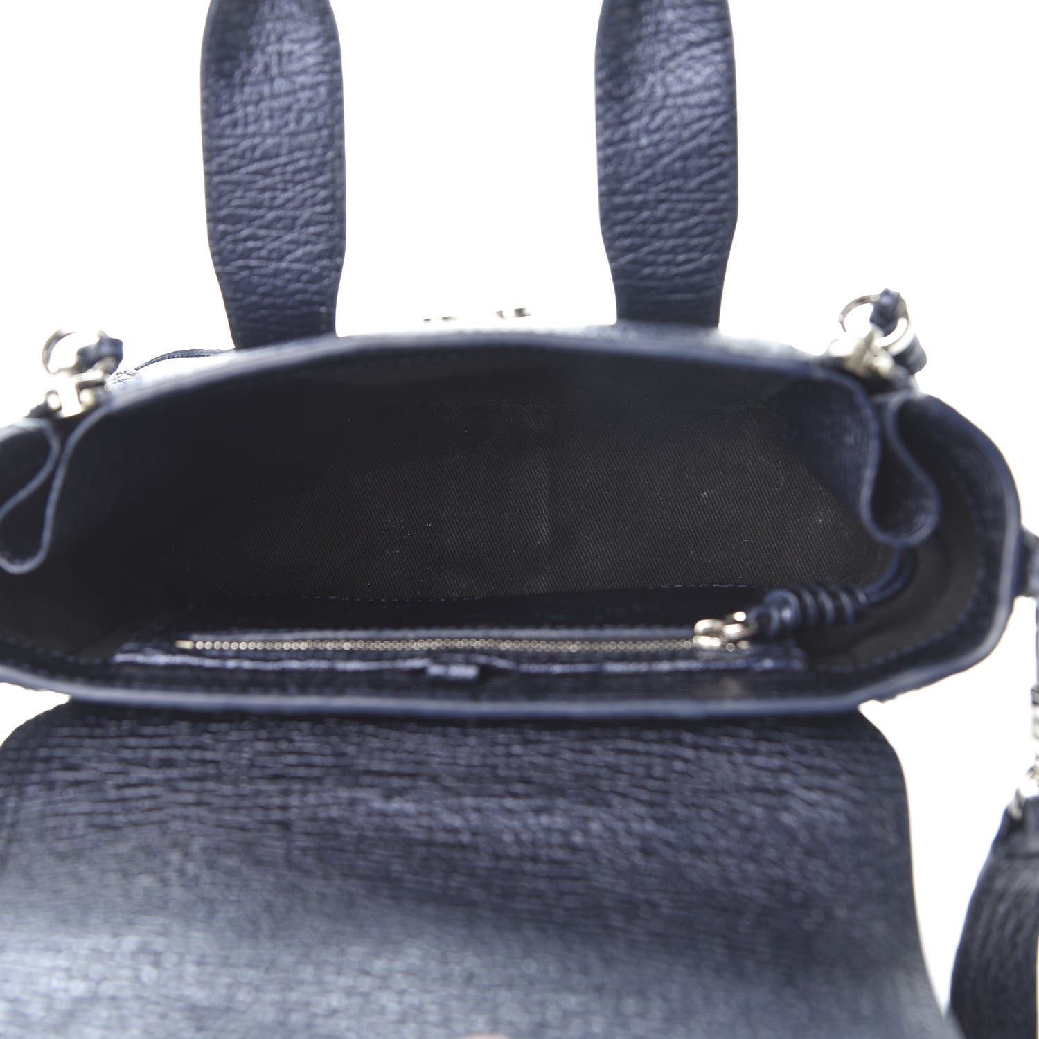 3.1 Phillip Lim 3.1 Textured Calfskin Mini Pashli Satchel Ink 4 of 8