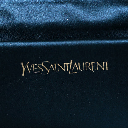 Saint Laurent Textured Patent Monogram Large Belle De Jour Clutch Turquoise 6 of 7