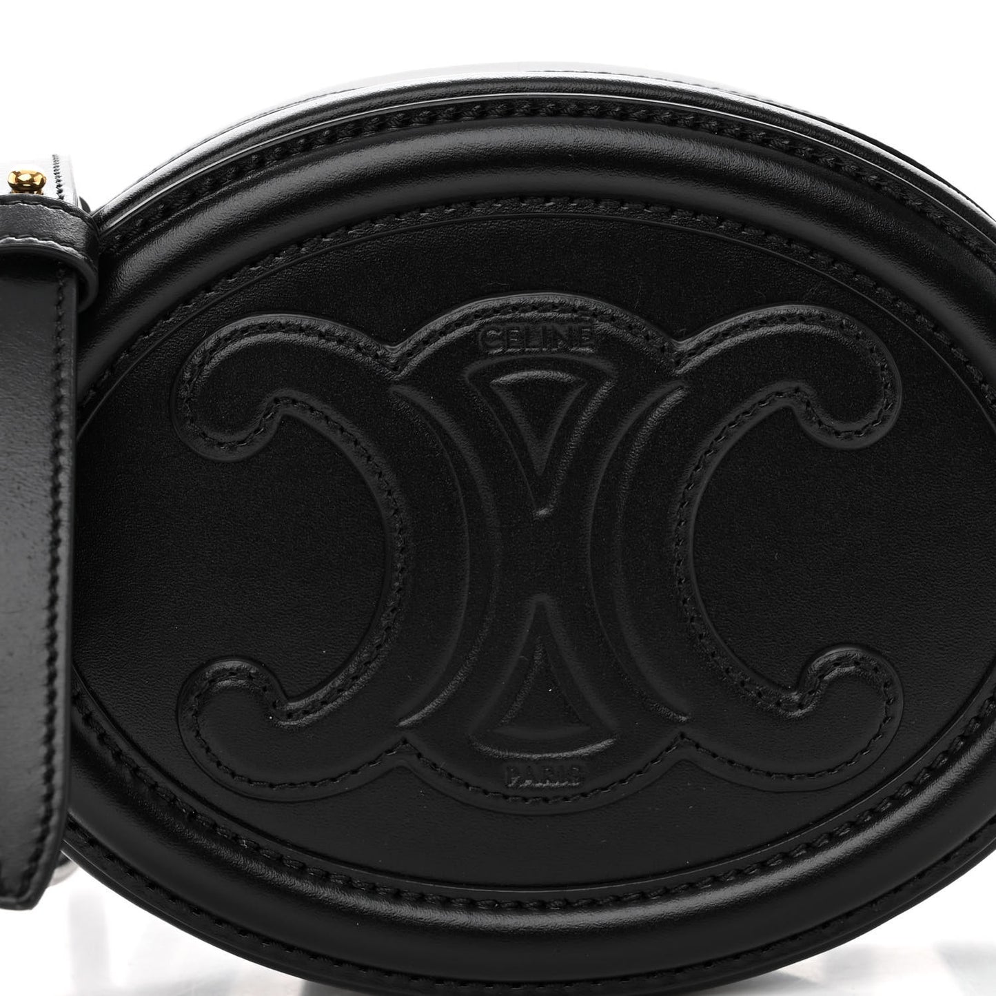 Smooth Calfskin Cuir Triomphe Oval Bag Black
