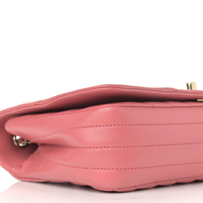 Chanel Calfskin Chevron Quilted Small Statement Flap Pink 9 of 15