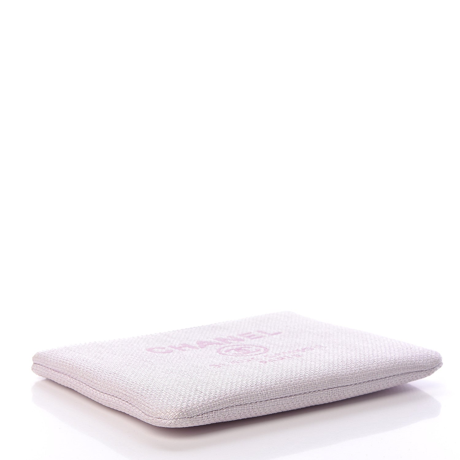 Chanel Lurex Canvas Medium Deauville Cosmetic Pouch Pink 4 of 8