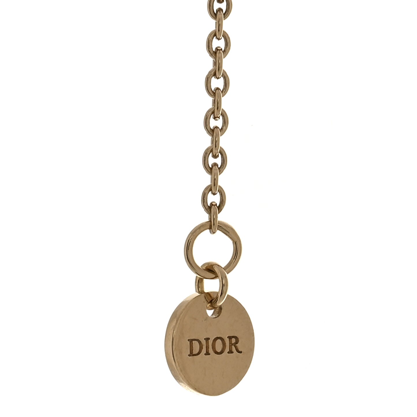 Metal Crystal Clair D Lune Necklace Gold