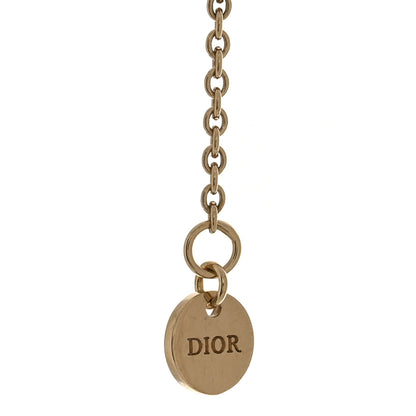 Christian Dior Metal Crystal Clair D Lune Necklace Gold 5 of 7