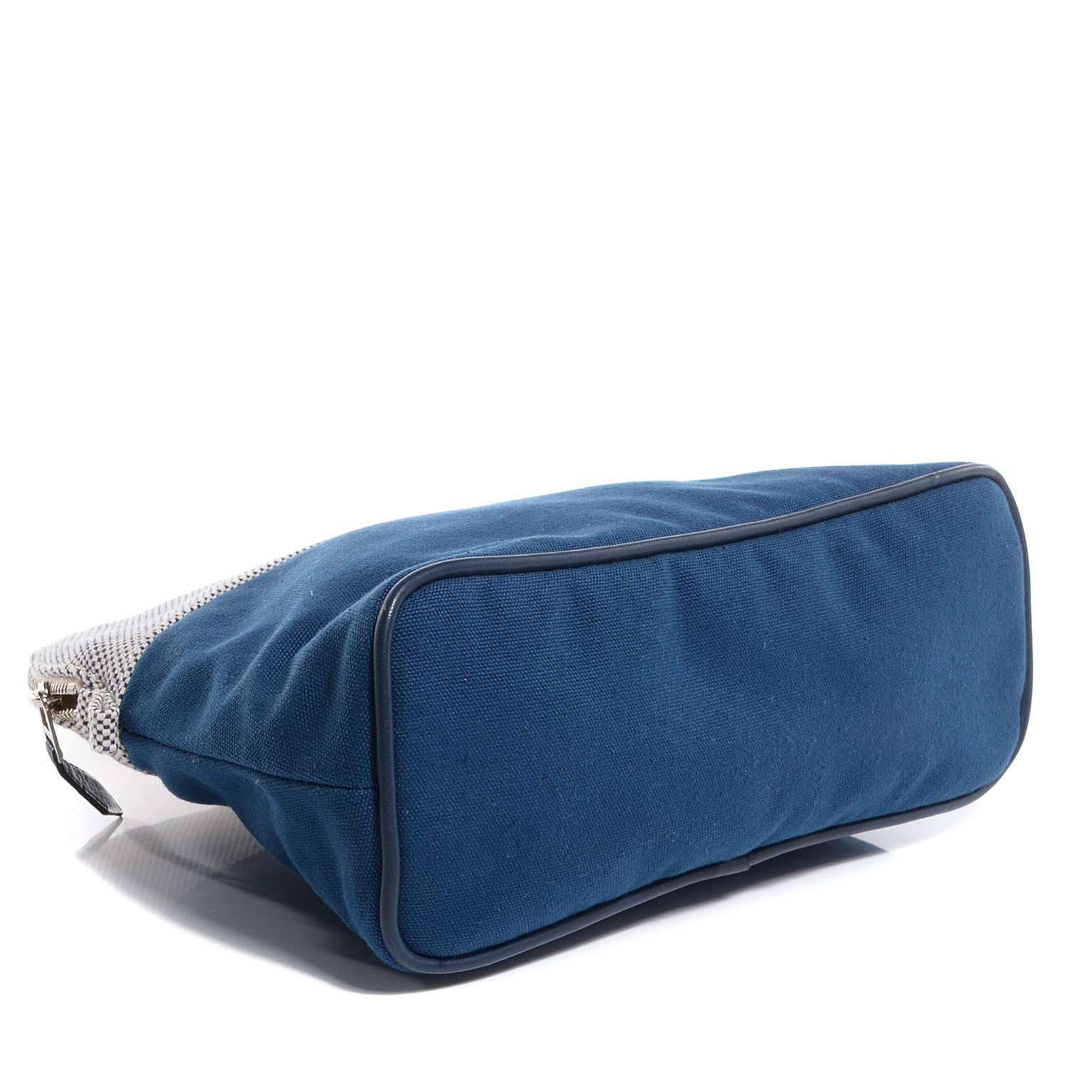 Hermes Canvas Bolide Samarcande Toiletry Case MM Indigo Bleu 5 of 11