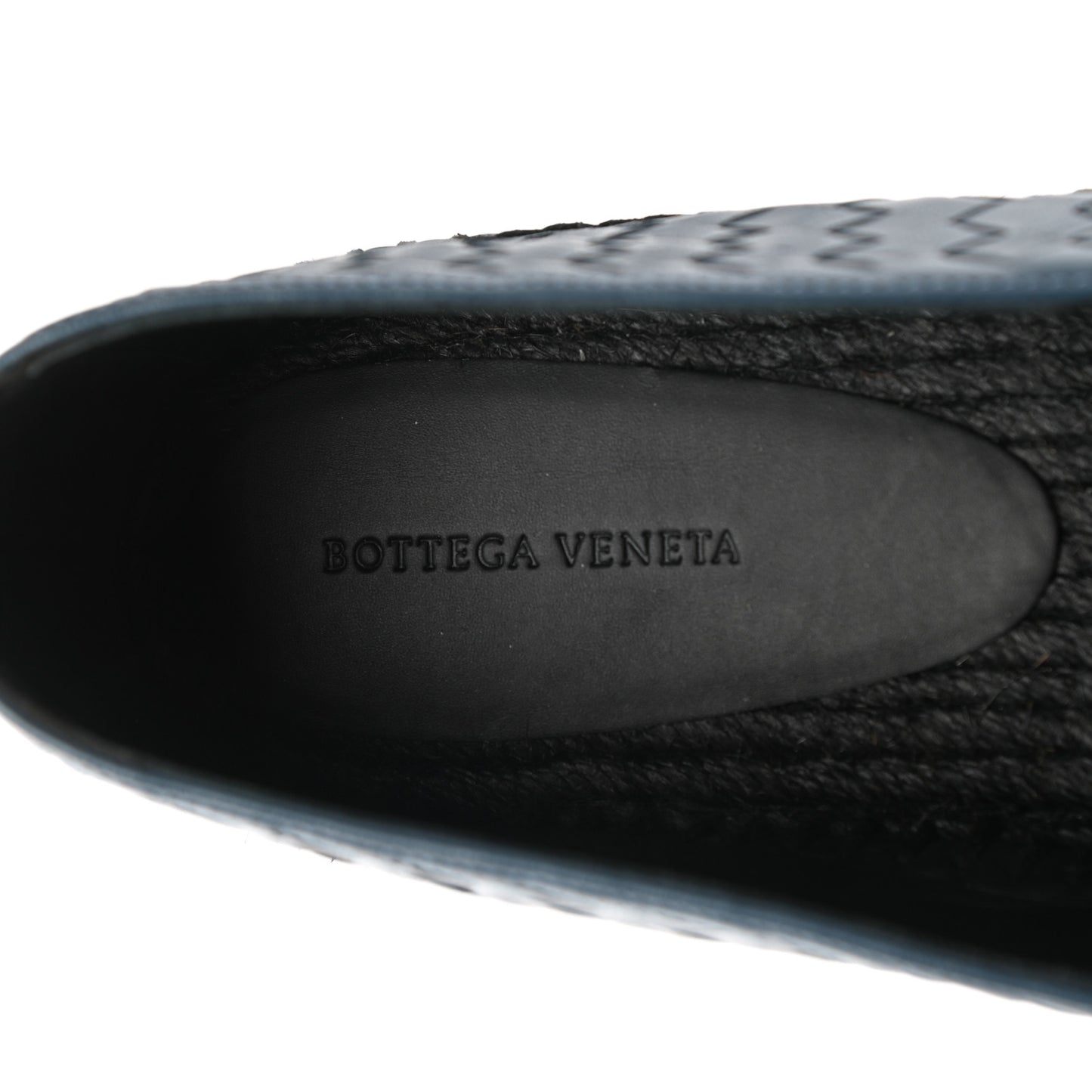 Nappa Intrecciato Mens Slip On Espadrilles 45 Denim