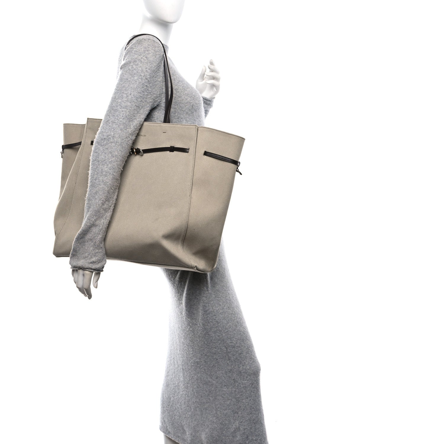 Givenchy Canvas Large Voyou Tote Army Beige 2 of 9