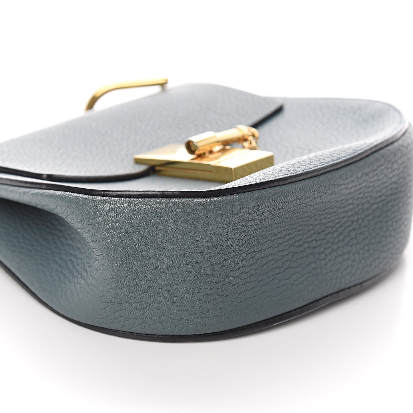 Grained Lambskin Mini Drew Shoulder Bag Cloudy Blue