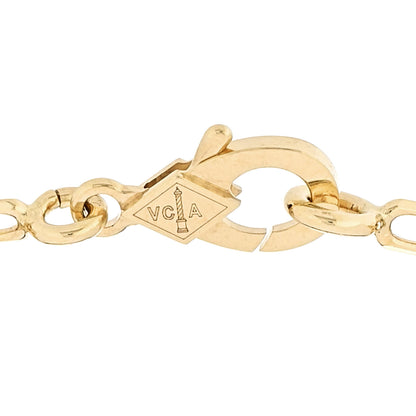 Van Cleef & Arpels 18K Yellow Gold Mother of Pearl 5 Motifs Vintage Alhambra Bracelet 3 of 6