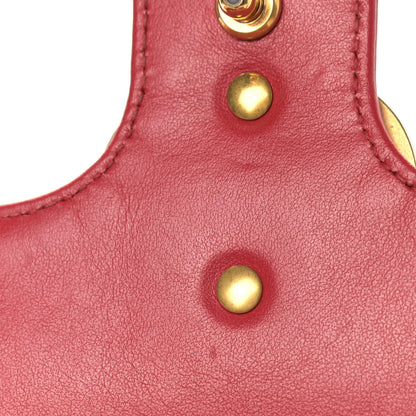 Gucci Calfskin Matelasse Mini GG Marmont Shoulder Bag Hibiscus Red 13 of 14