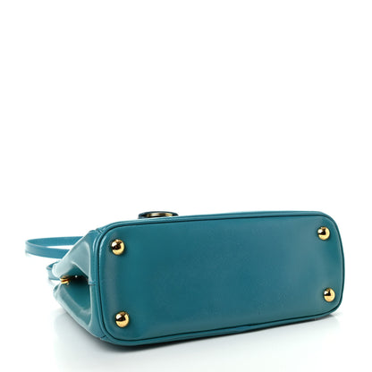 Prada Saffiano Vernice Mini Galleria Double Zip Tote Voyage 4 of 9