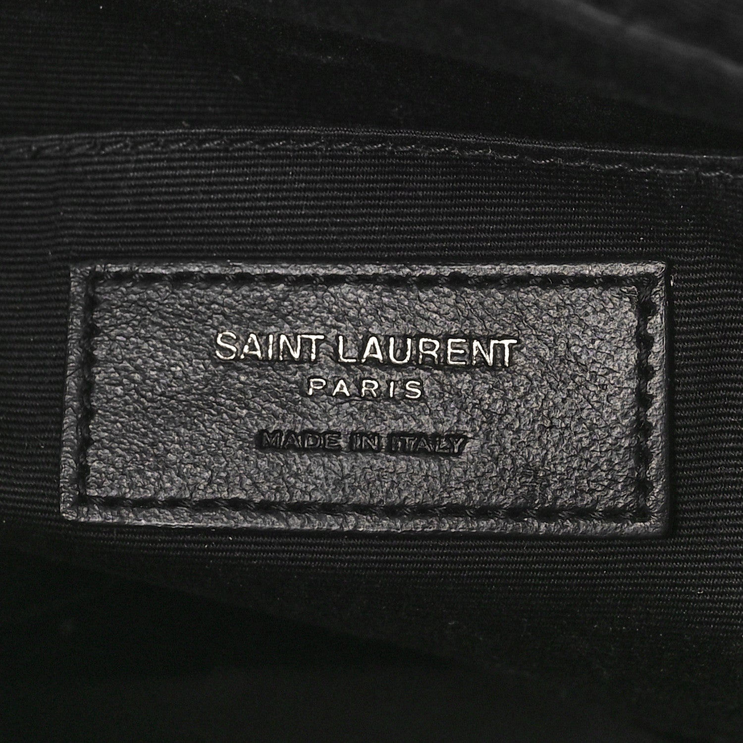 Saint Laurent Calfskin Matelasse Monogram Monochrome Lou Camera Bag Black 6 of 9