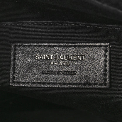 Saint Laurent Calfskin Matelasse Monogram Monochrome Lou Camera Bag Black 6 of 9