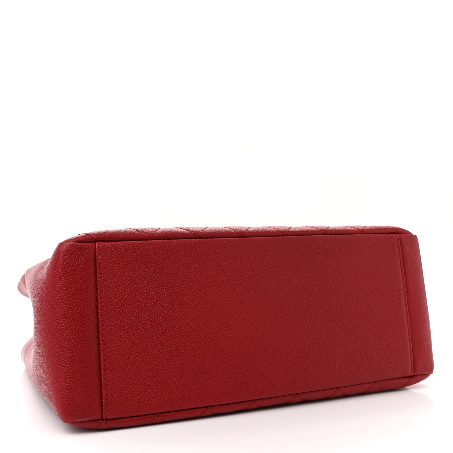 Chanel Caviar Quilted Grand Shopping Tote GST Red 4 of 10