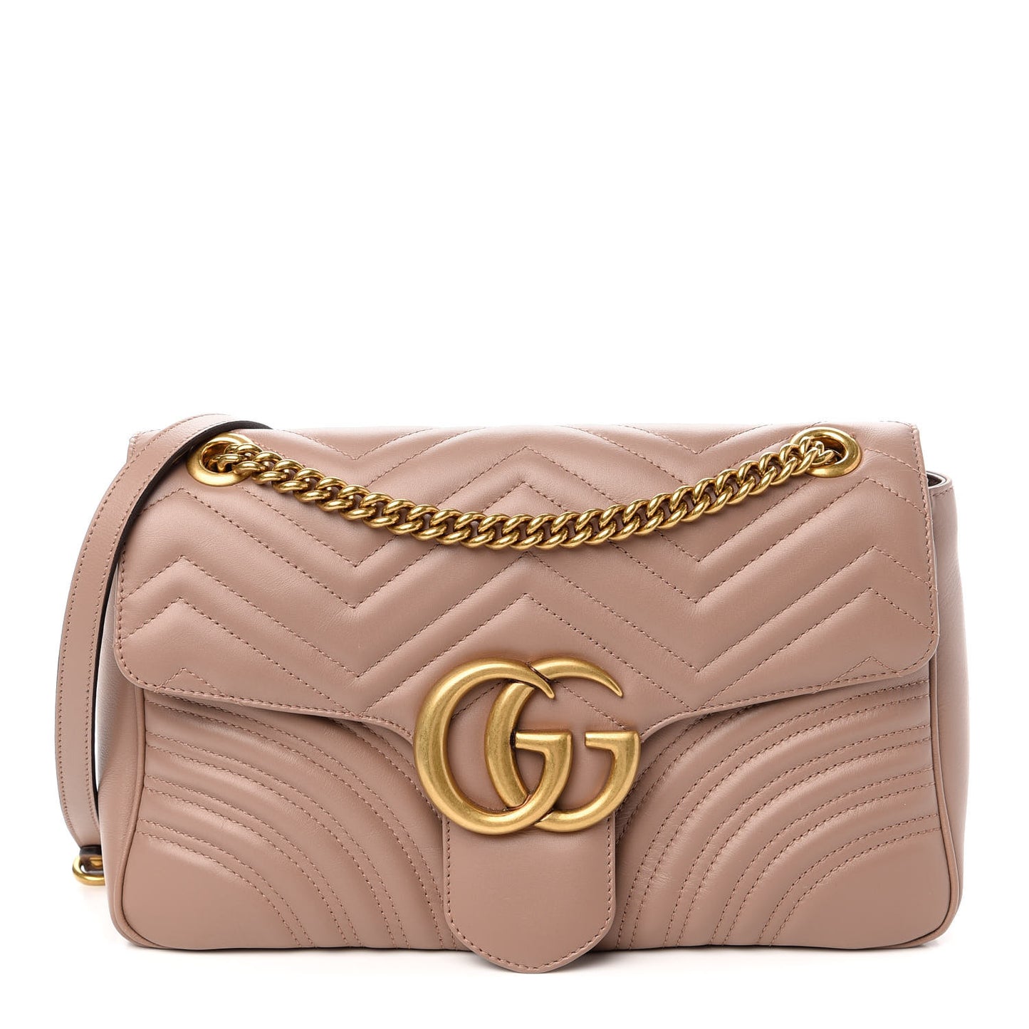 Calfskin Matelasse Medium GG Marmont Shoulder Bag Porcelain Rose