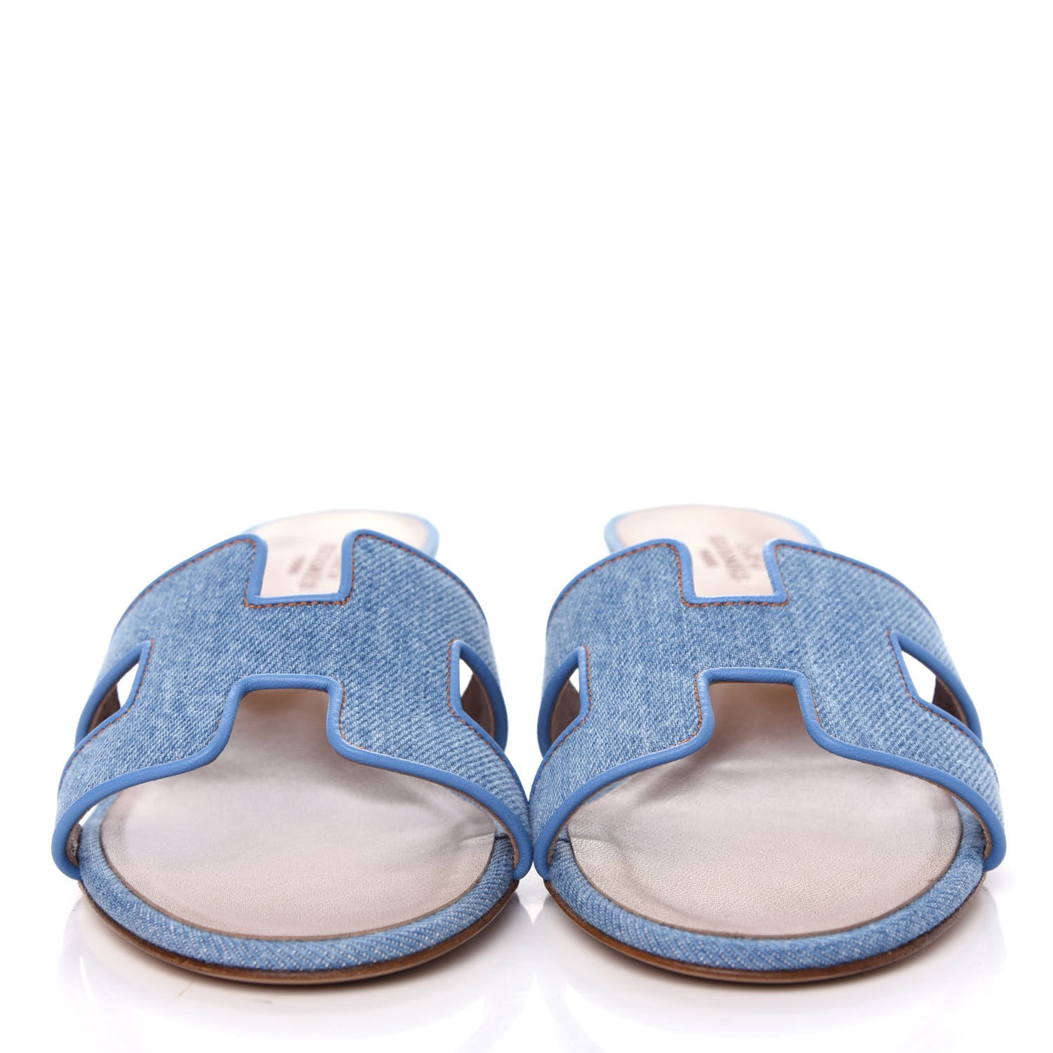 Hermes Denim Oasis Sandals 37 Bleu Clair 2 of 11