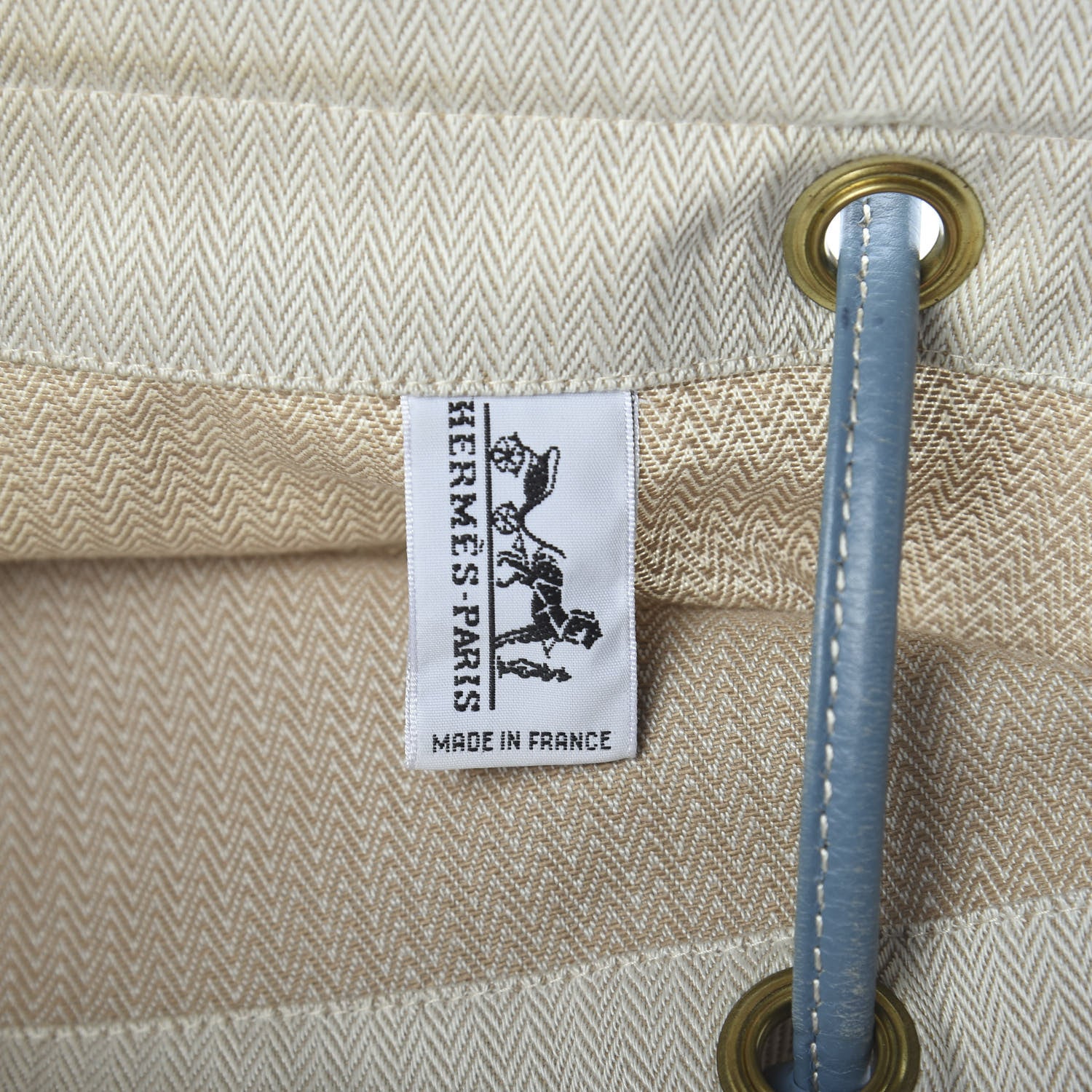 Hermes Canvas Aline Grooming Bag Craie Blue Jean 6 of 9