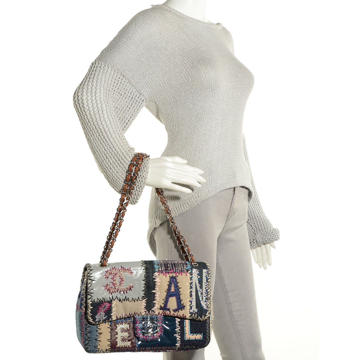 Patchwork Jumbo Single Flap Multicolor