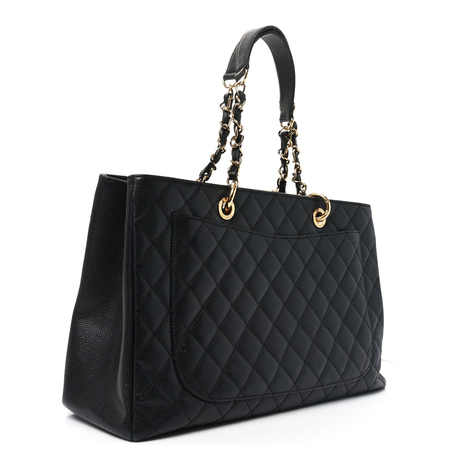 Chanel Caviar Quilted XL Grand Shopping Tote GST Black 3 of 10