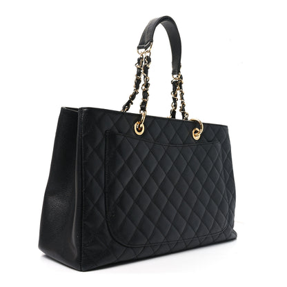Chanel Caviar Quilted XL Grand Shopping Tote GST Black 3 of 10