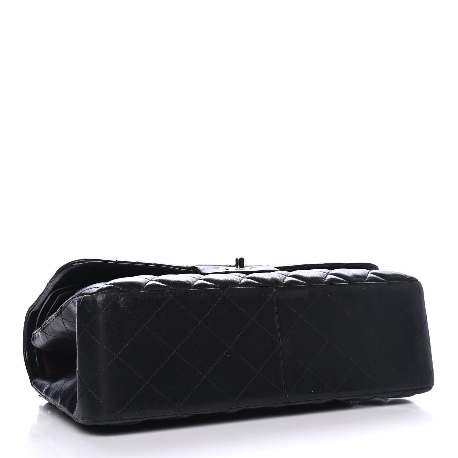 Chanel Lambskin Quilted Jumbo Double Flap Black 3 of 4