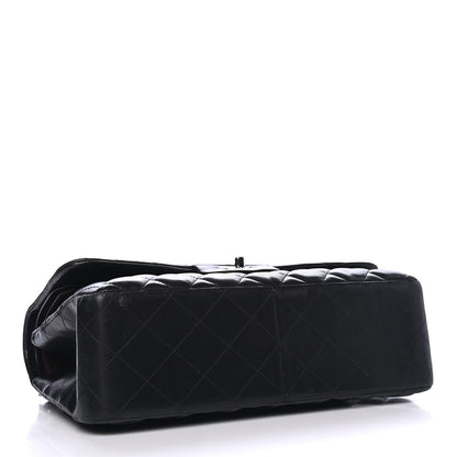 Chanel Lambskin Quilted Jumbo Double Flap Black 3 of 4