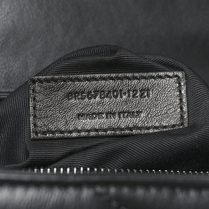 Saint Laurent Calfskin Y Quilted Monogram Monochrome Toy Loulou Crossbody Bag Black 7 of 10